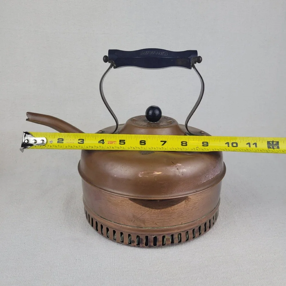 Vintage Linaglow Heatmaster Copper Rapid Boil‎ Tea Kettle Vented Base